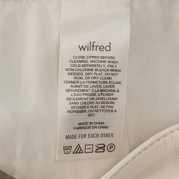 Aritzia Wilfred The Melina Super High-Rise Vegan Leather Pant White Cream 8 - Picture 10 of 16